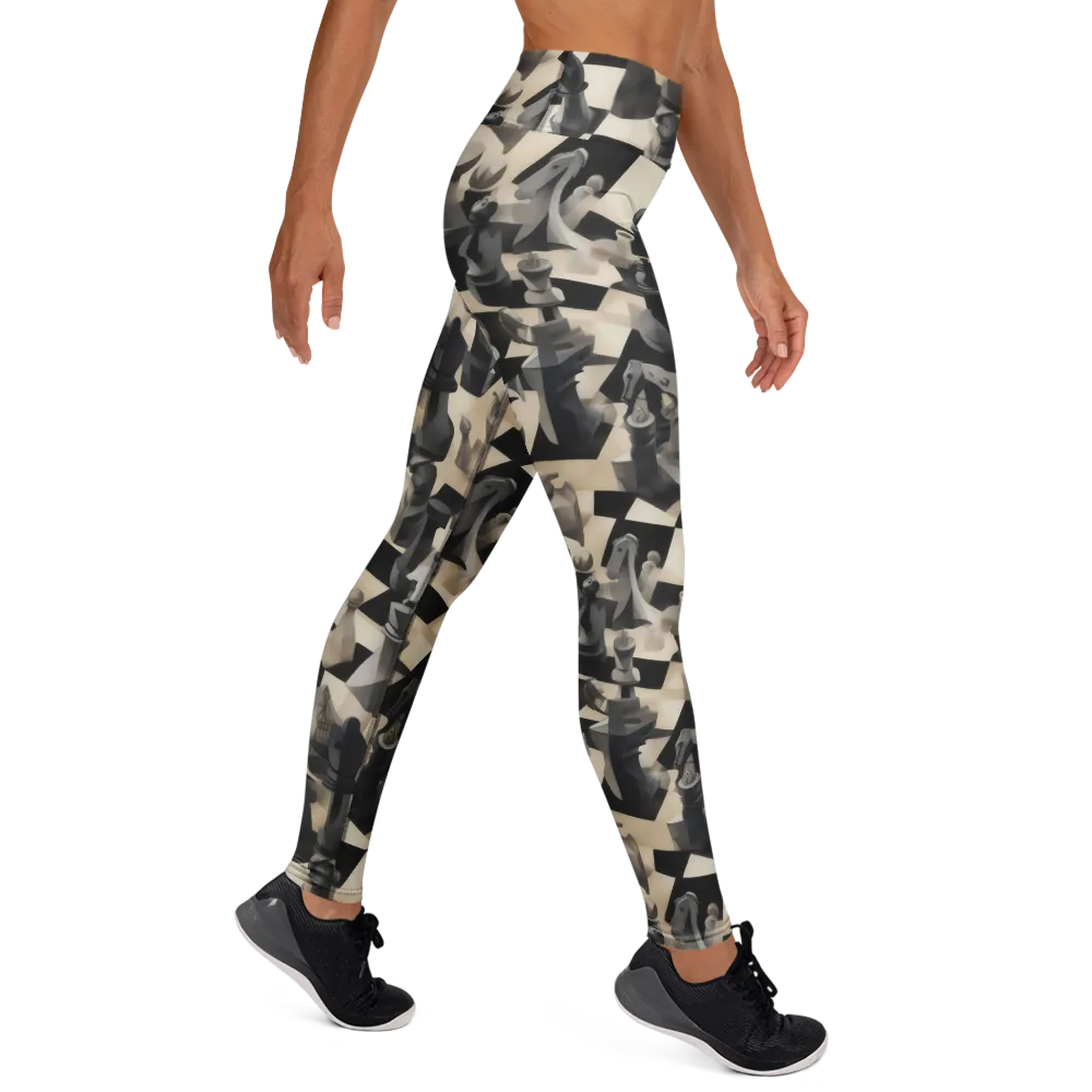 Checkmate Nocturne on Yoga Leggings — Right