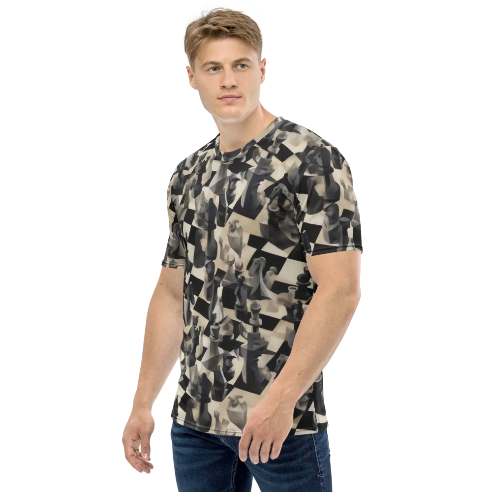 Checkmate Nocturne on Men's Crew Neck T-Shirt — Left