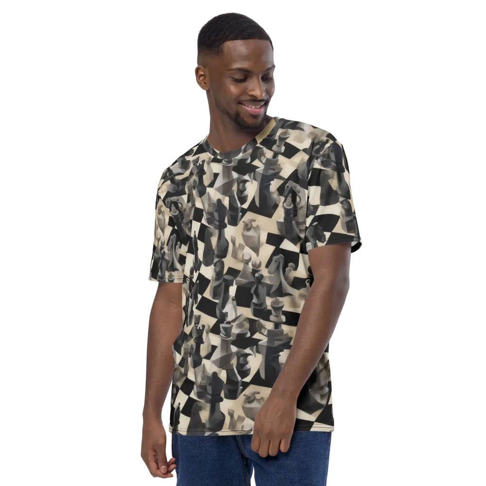 Checkmate Nocturne on Men's Crew Neck T-Shirt — Left