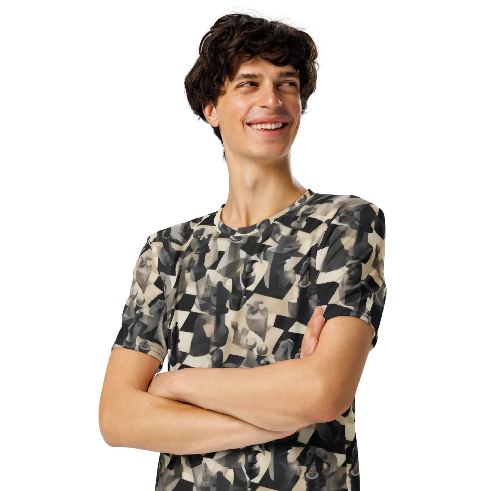 Checkmate Nocturne on Men's Crew Neck T-Shirt — Left Front