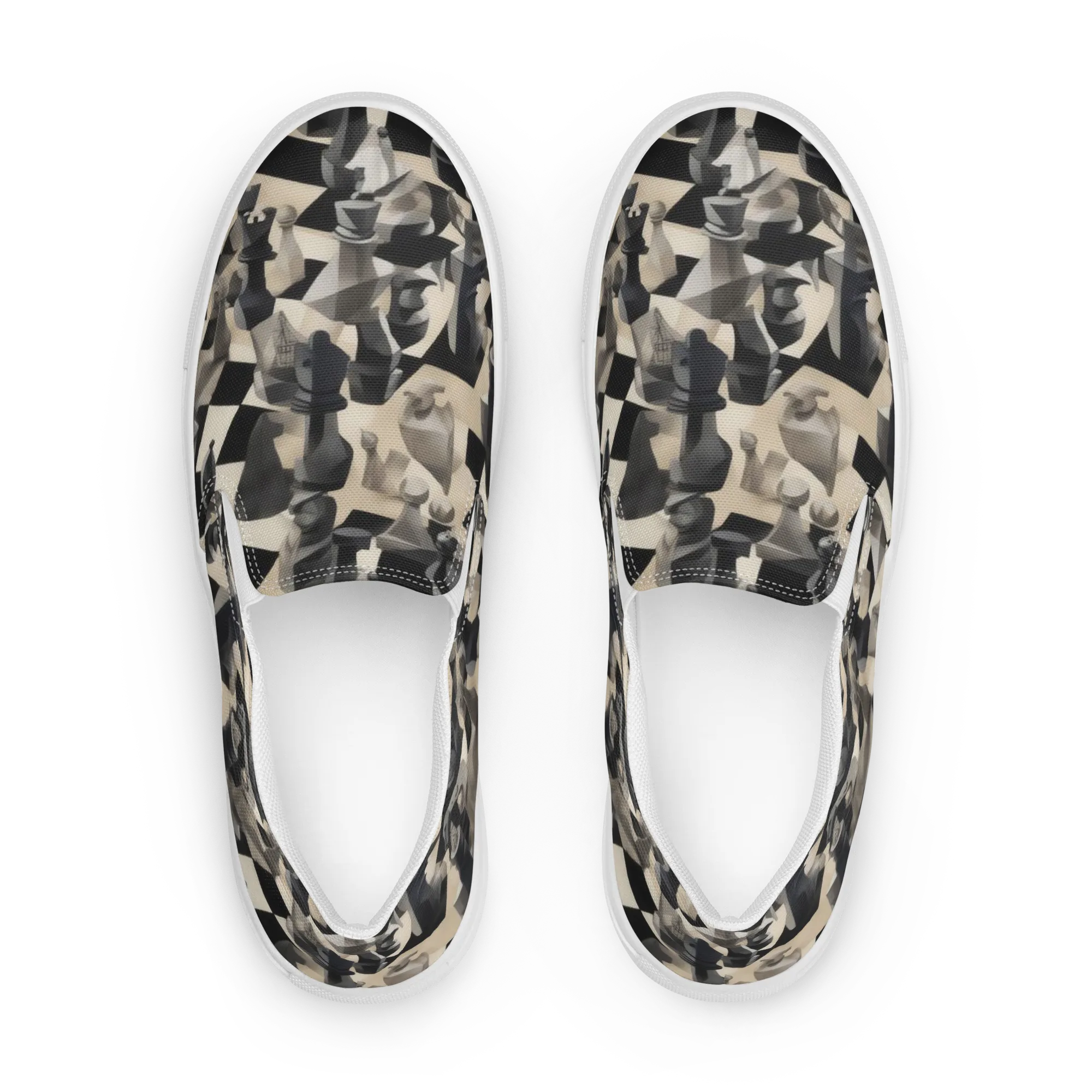 Checkmate Nocturne on Women's Slip-On Canvas Shoes — Front