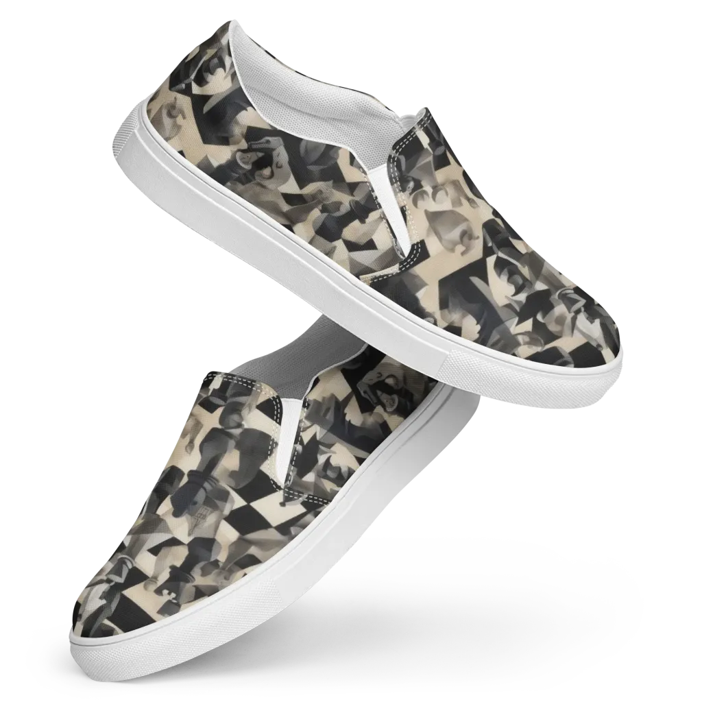 Checkmate Nocturne on Women's Slip-On Canvas Shoes — Front