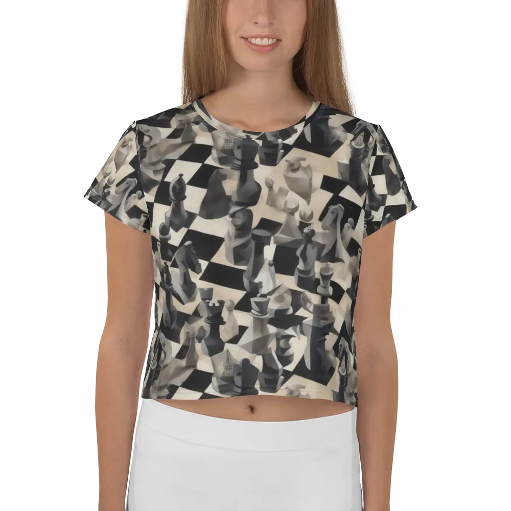 Checkmate Nocturne on Crop Tee — Front