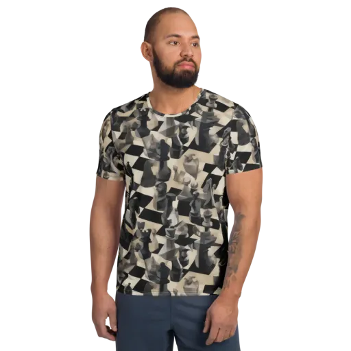 Checkmate Nocturne on a Men's Athletic T-Shirt