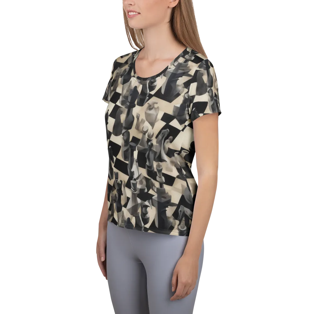 Checkmate Nocturne on Women's Athletic T-Shirt — Left