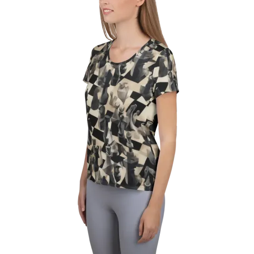 Checkmate Nocturne on a Women's Athletic T-Shirt