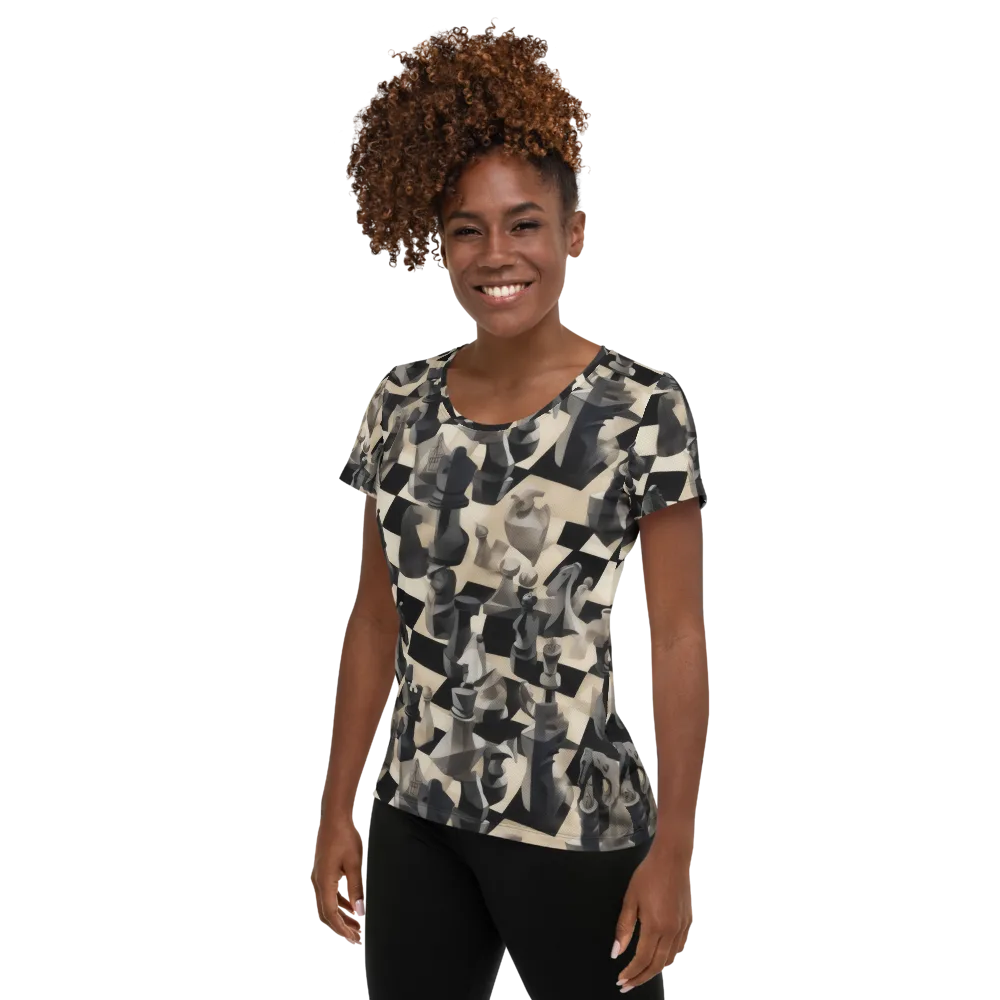 Checkmate Nocturne on Women's Athletic T-Shirt — Left