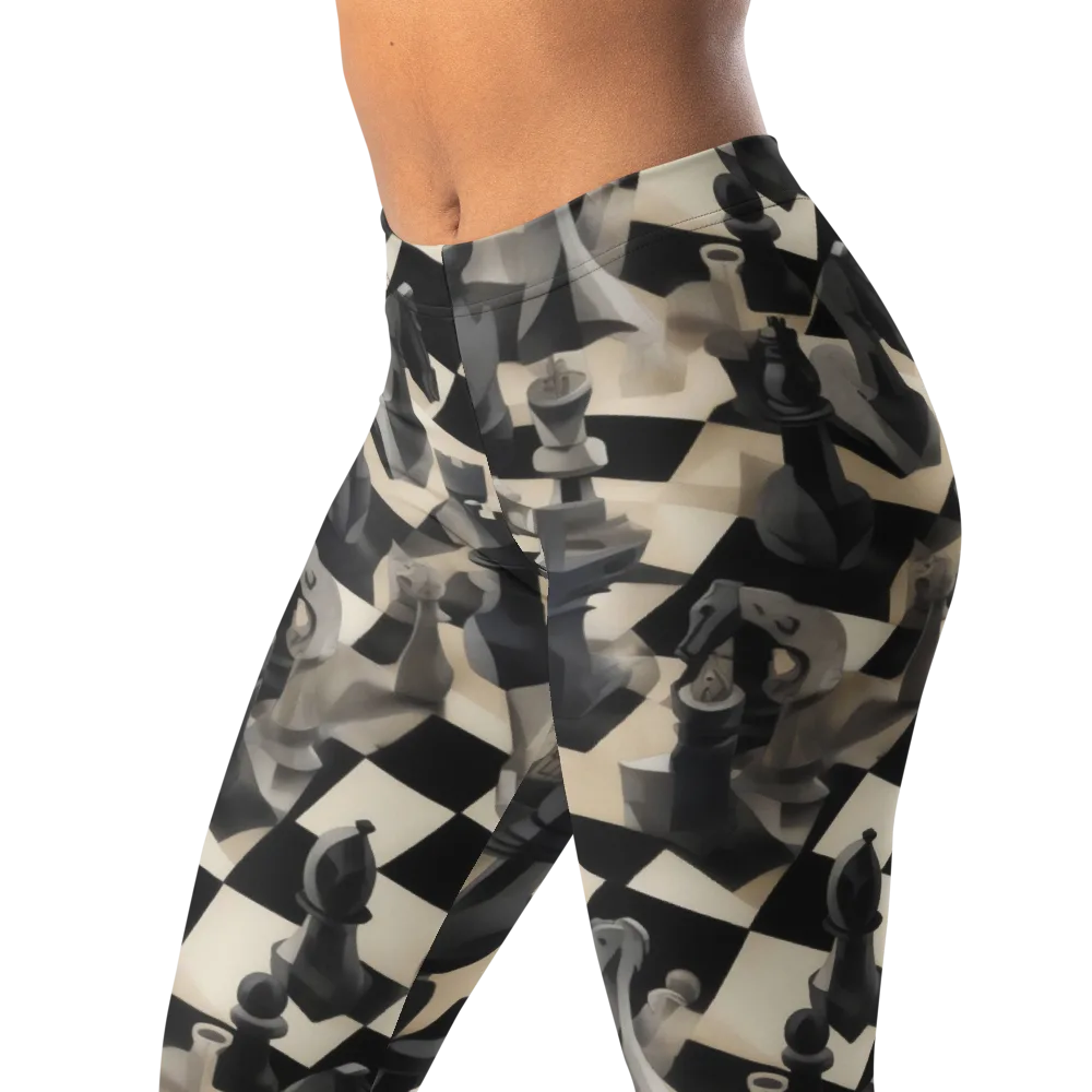 Checkmate Nocturne on Leggings — Left Front