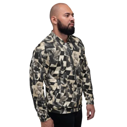 Checkmate Nocturne on a Bomber Jacket