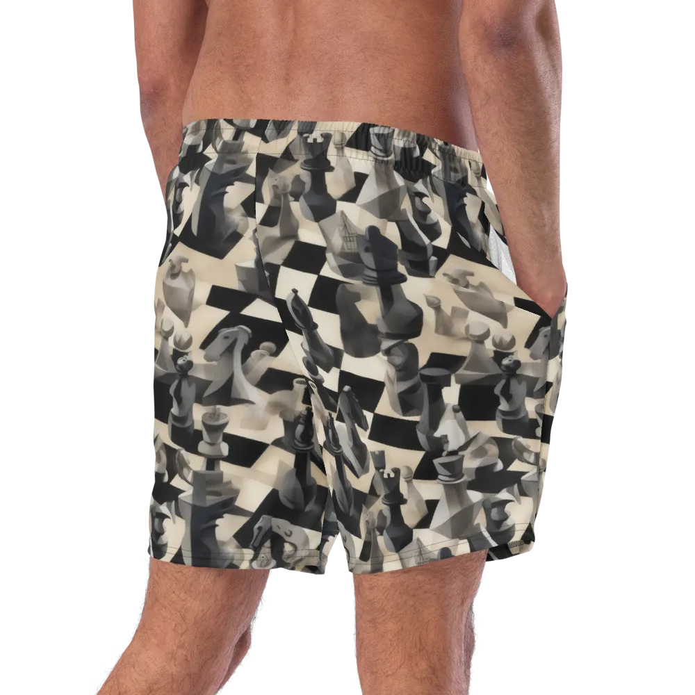 Checkmate Nocturne on Swim Trunks — Right Back