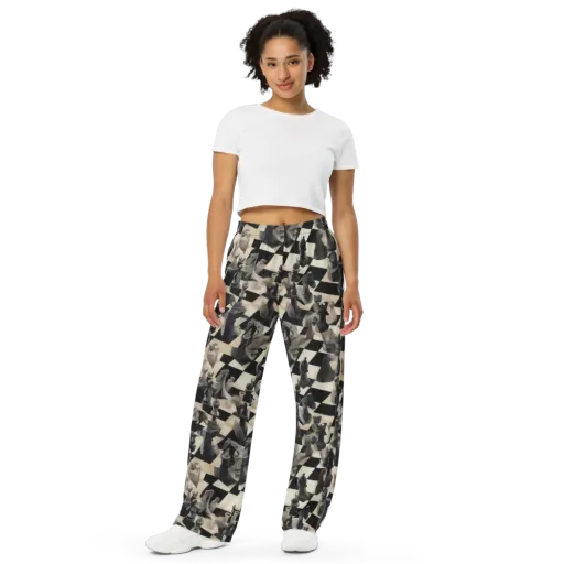 Checkmate Nocturne on a Wide-Leg Pants
