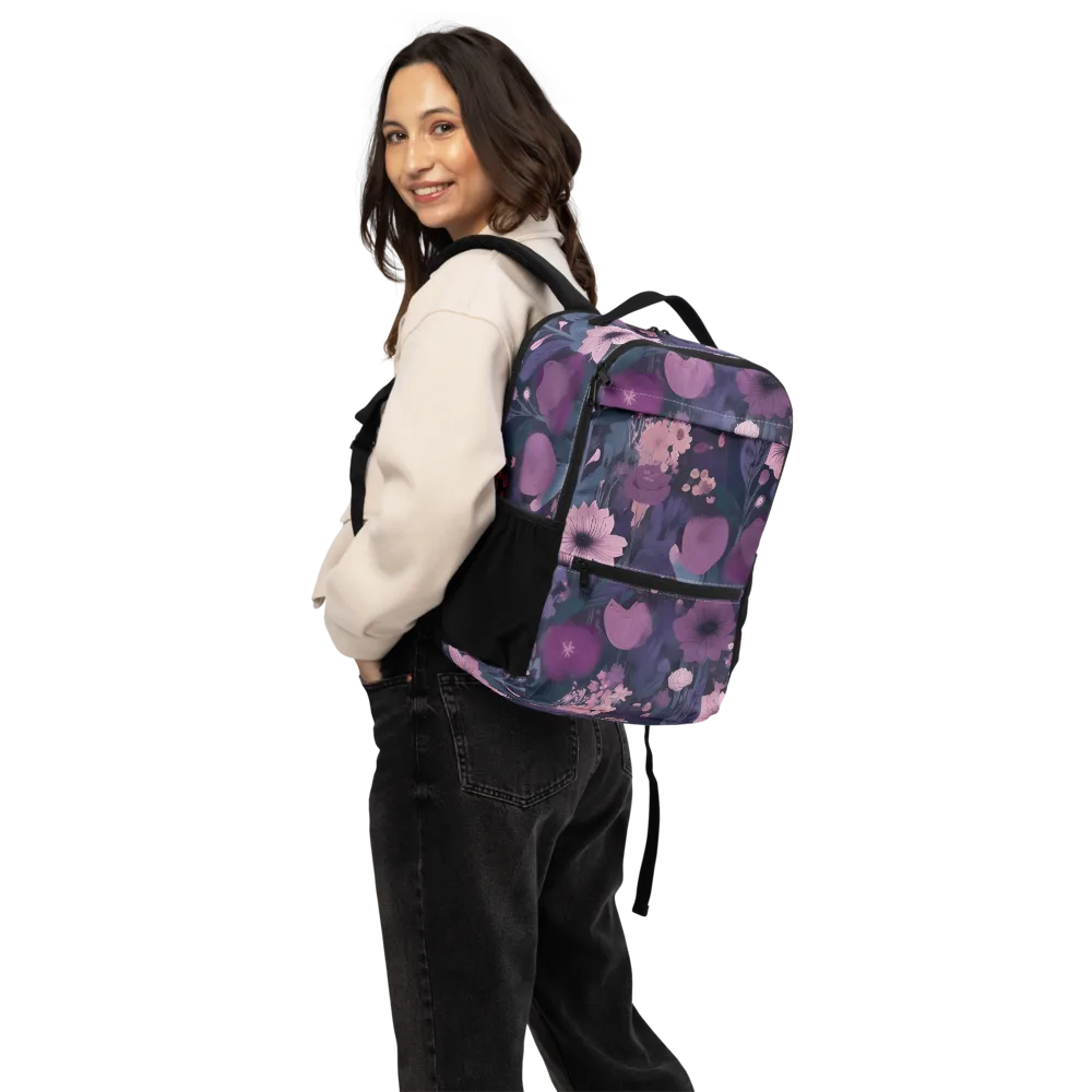 Afterdark Florals on Utility Backpack — Back