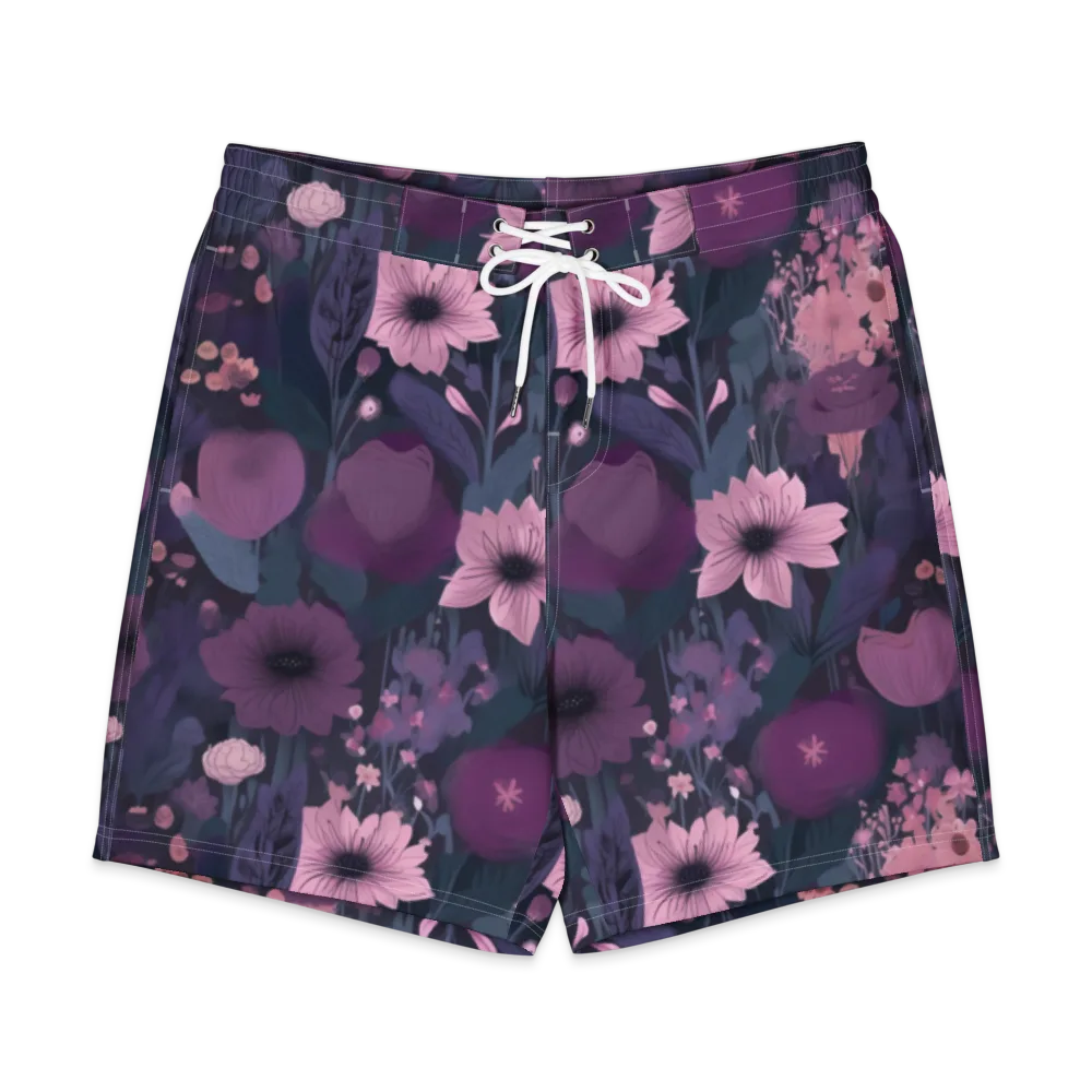 Afterdark Florals on Men's Board Shorts — Front