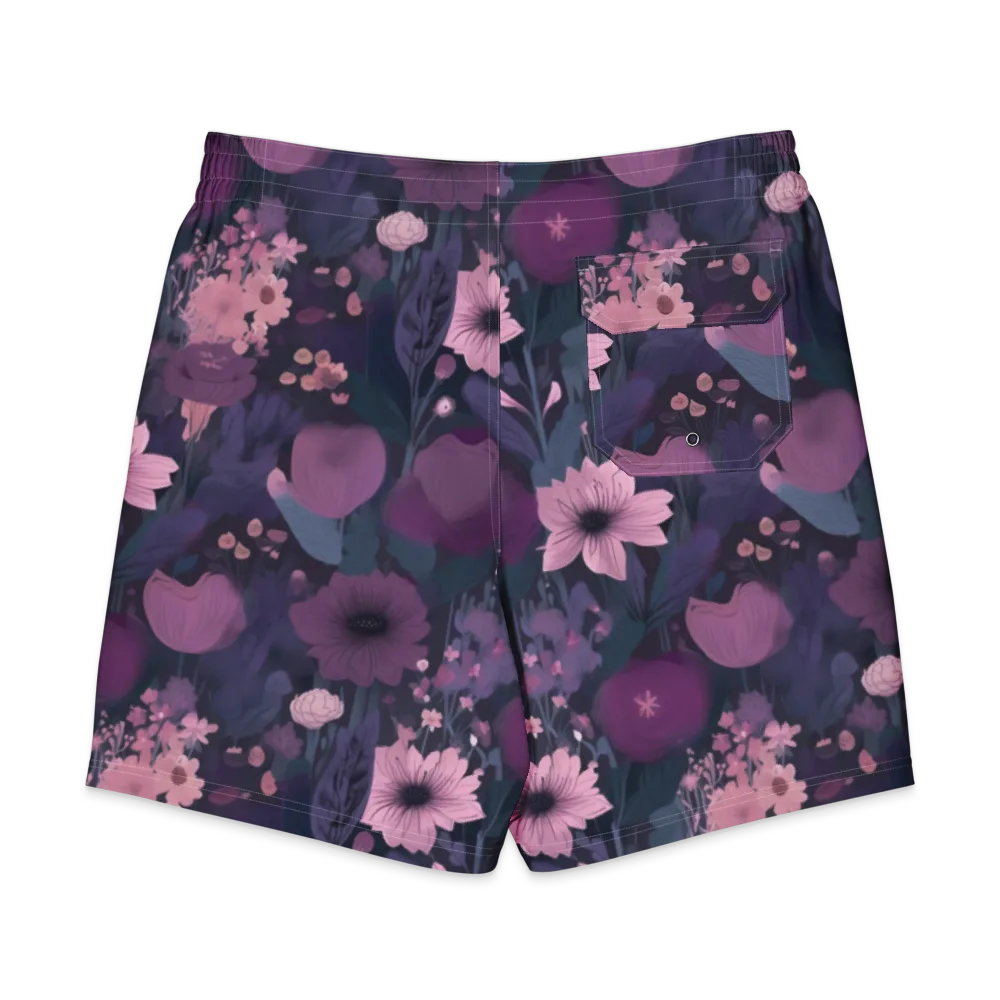Afterdark Florals on Men's Board Shorts — Back