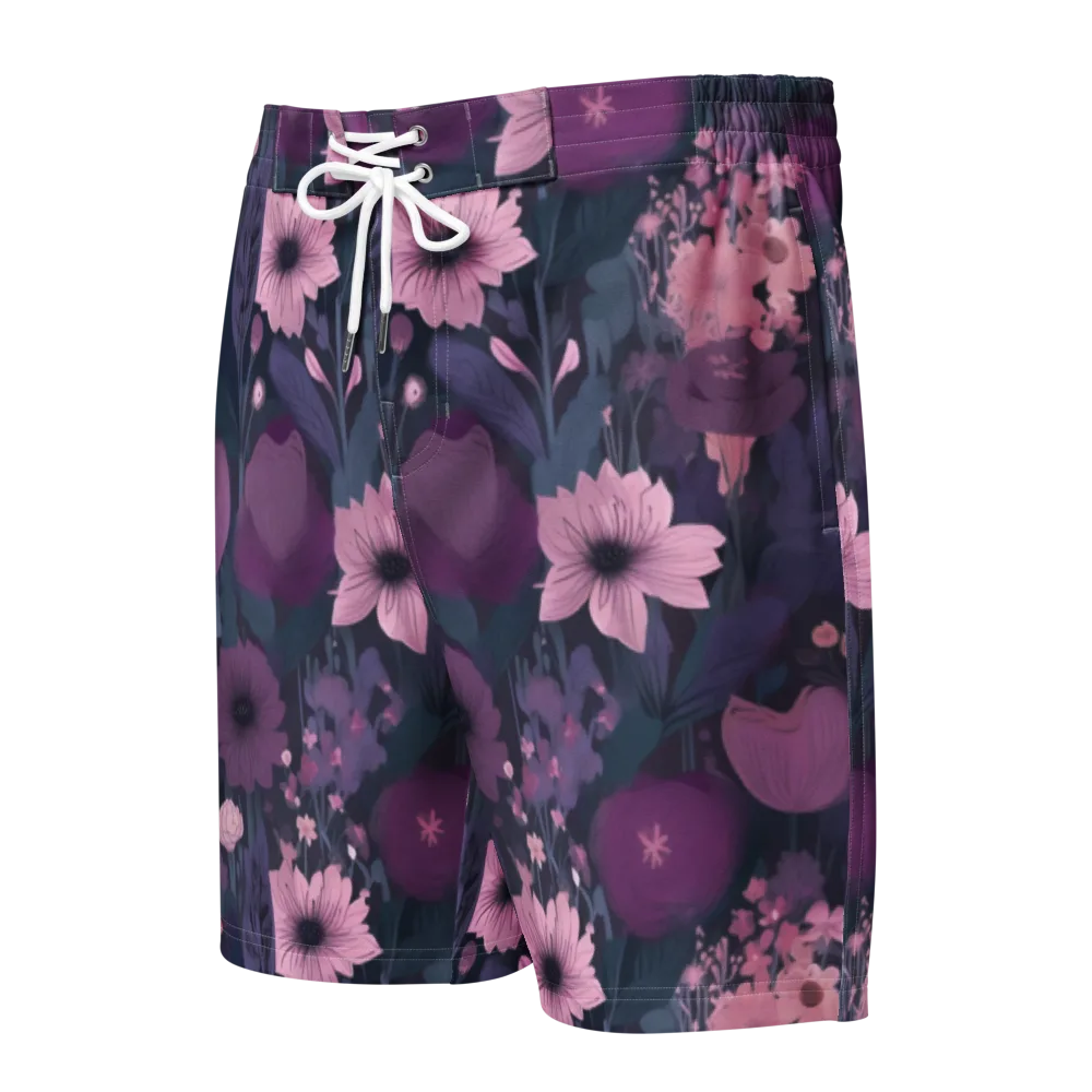 Afterdark Florals on Men's Board Shorts — Front