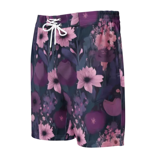 Afterdark Florals on a Men's Board Shorts