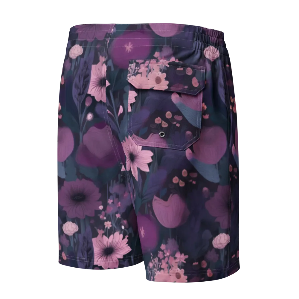Afterdark Florals on Men's Board Shorts — Back