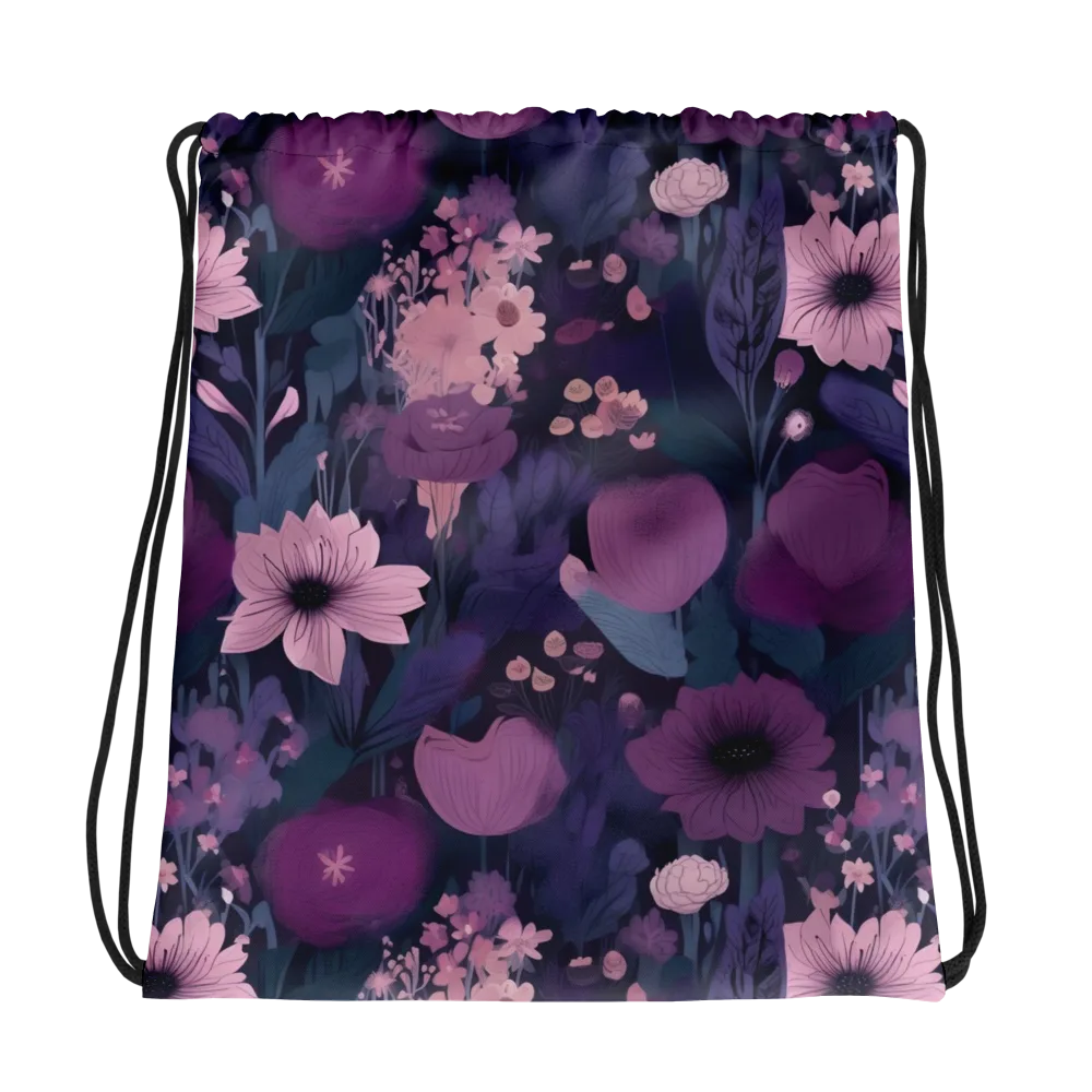 Afterdark Florals on Drawstring Bag — Photo