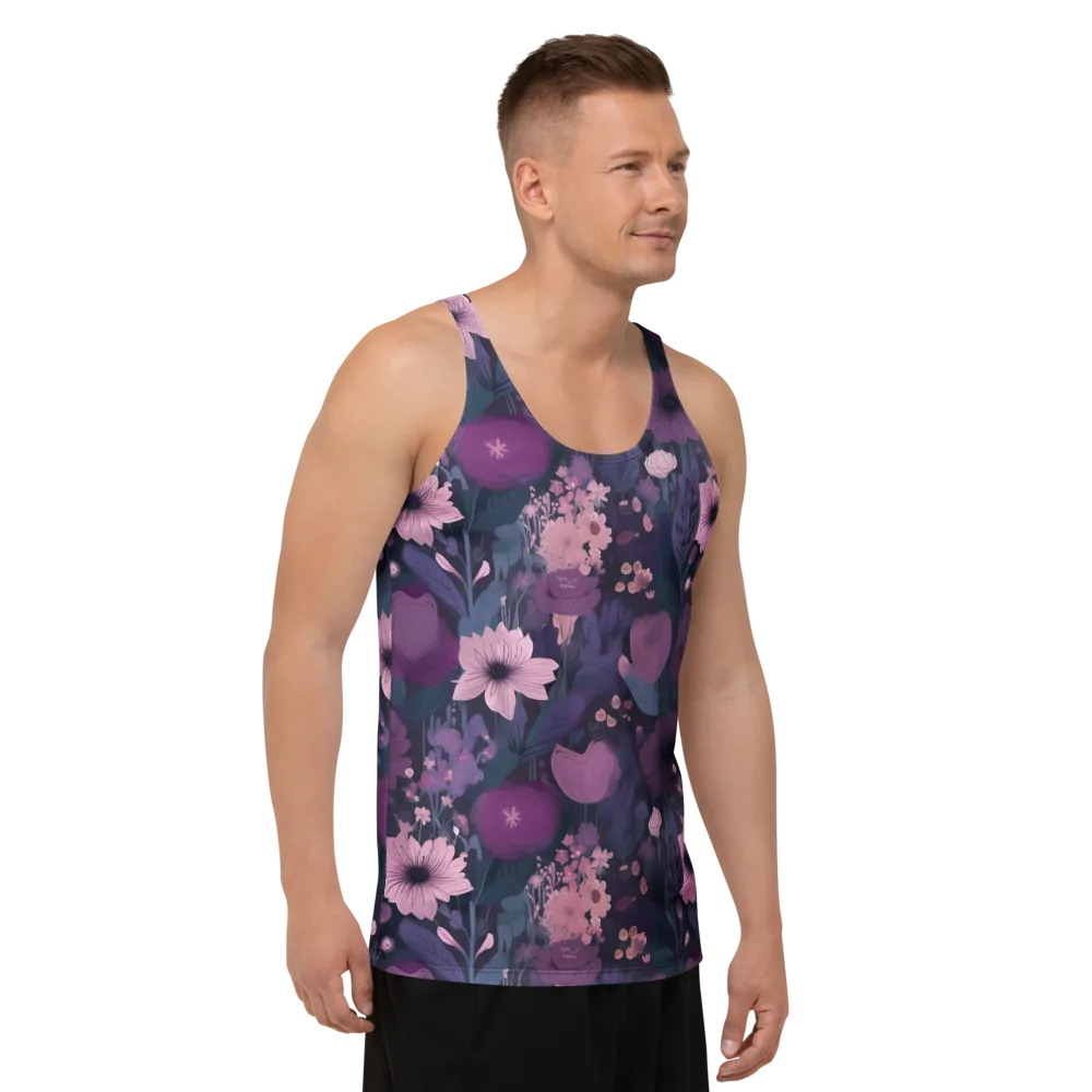 Afterdark Florals on Men's Tank Top — Right Front