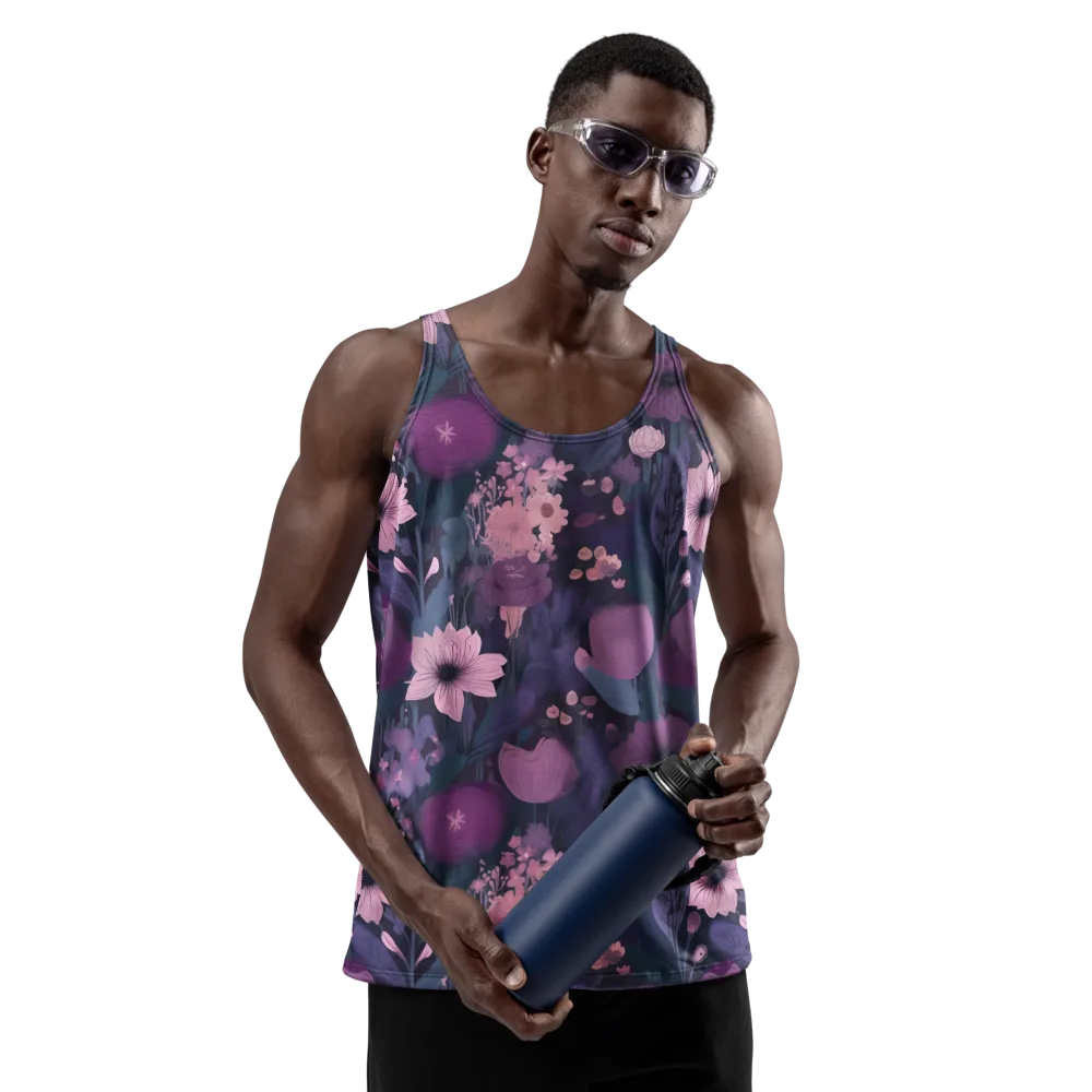 Afterdark Florals on Men's Tank Top — Front