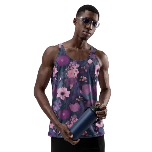 Afterdark Florals on a Men's Tank Top