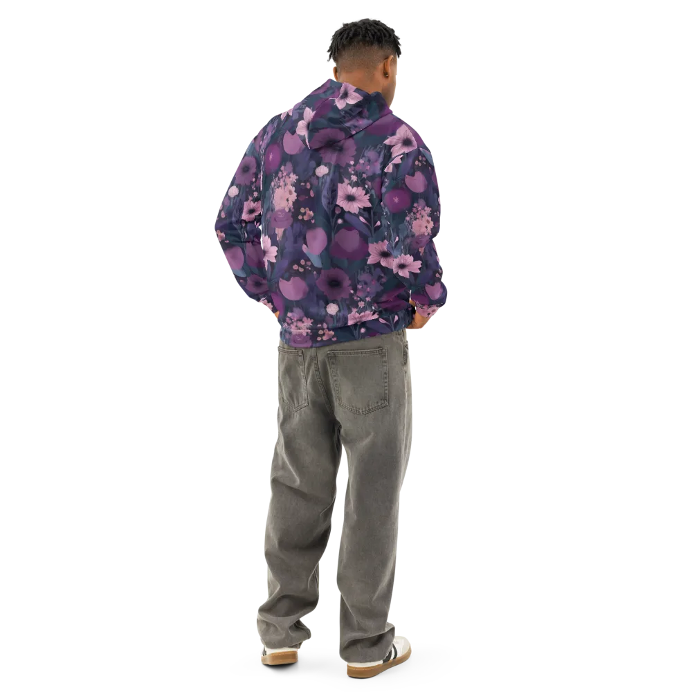 Afterdark Florals on Cotton Hoodie — Back