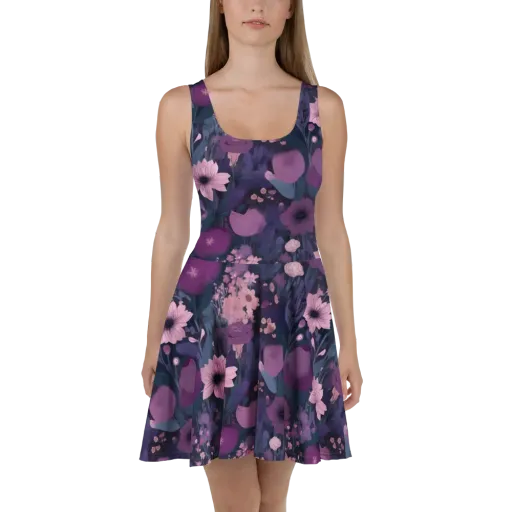 Afterdark Florals on a Skater Dress