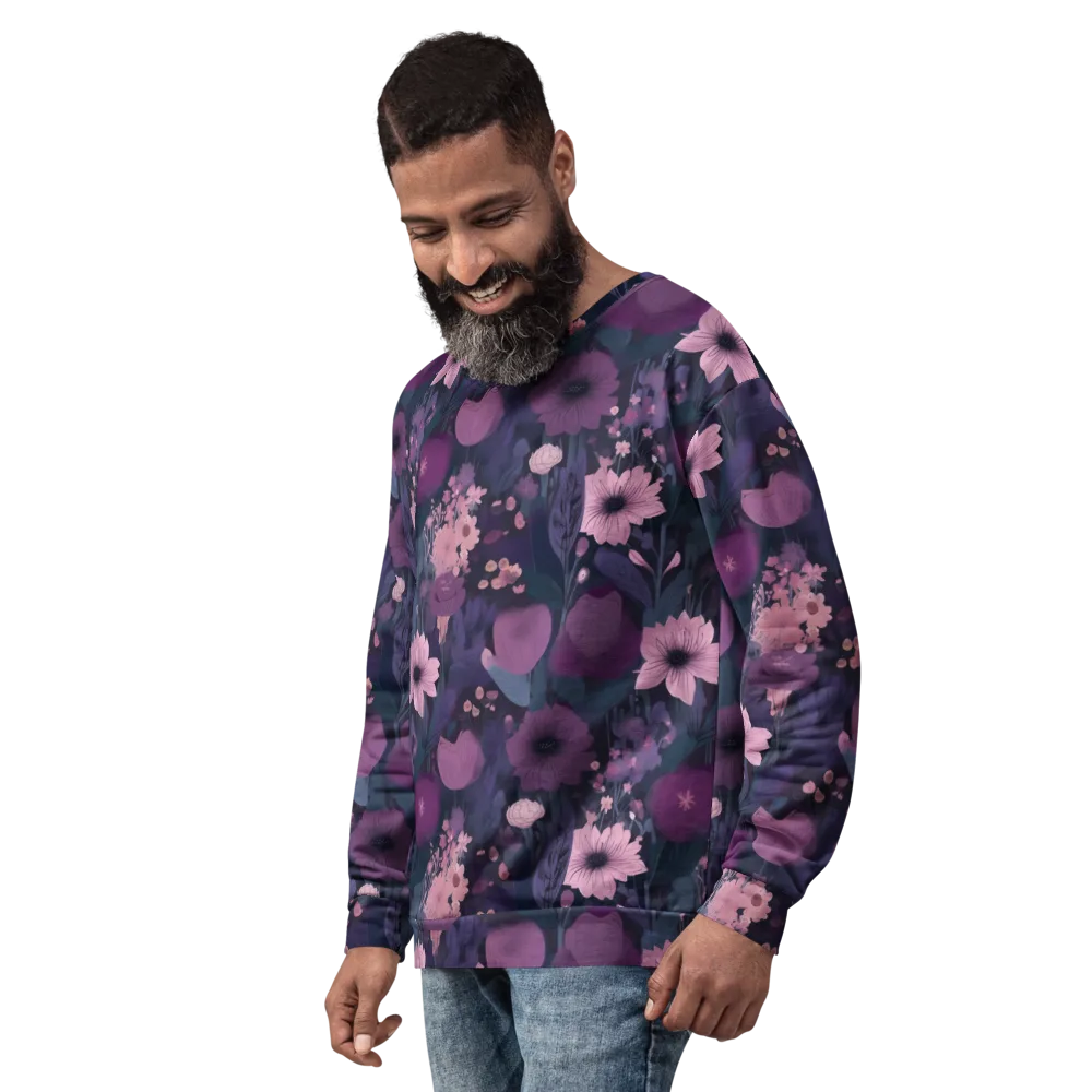 Afterdark Florals on Sweatshirt — Left Front
