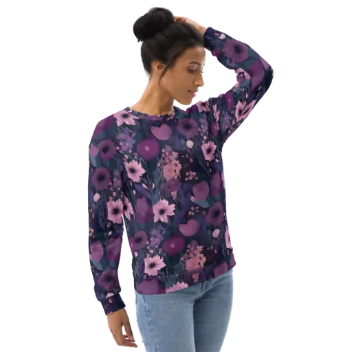 Afterdark Florals on a Sweatshirt