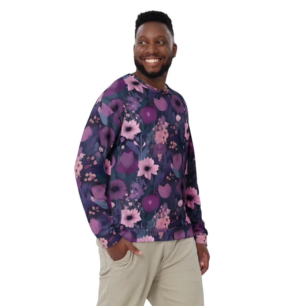 Afterdark Florals on Sweatshirt — Front