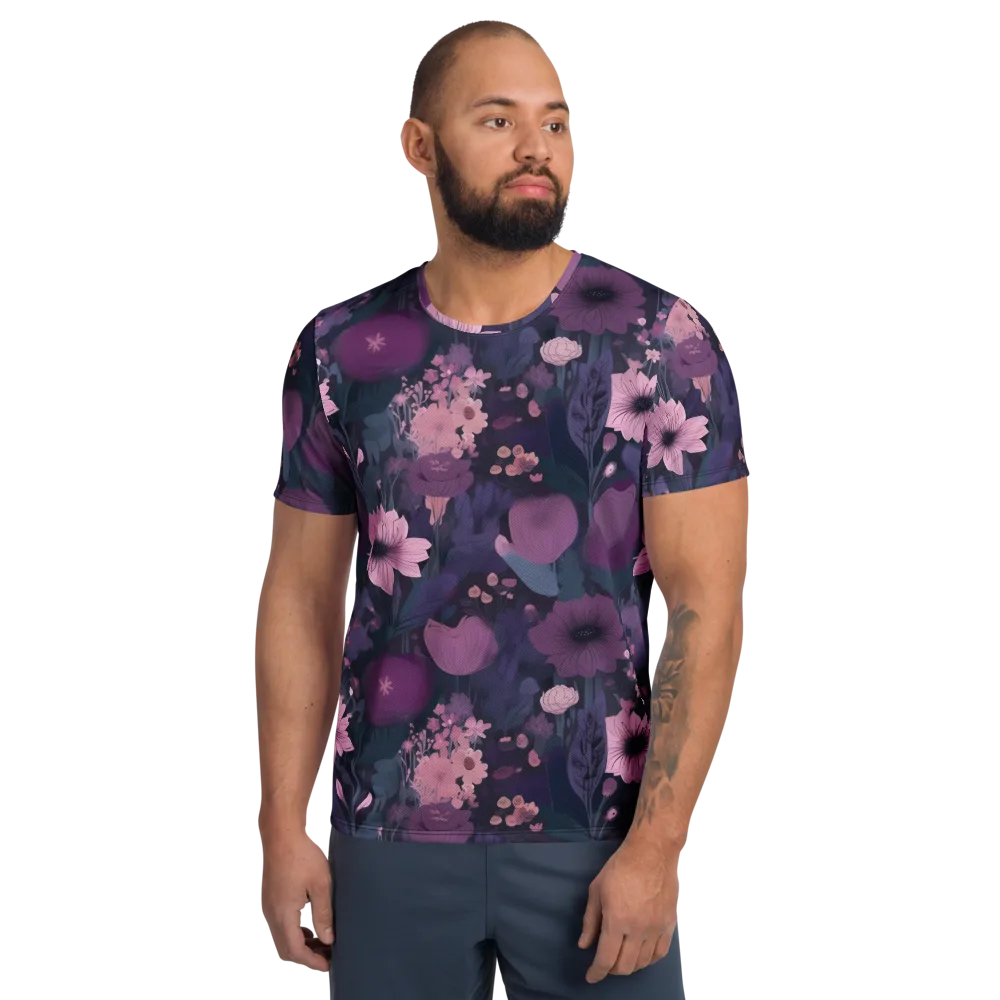 Afterdark Florals on Men's Athletic T-Shirt — Front