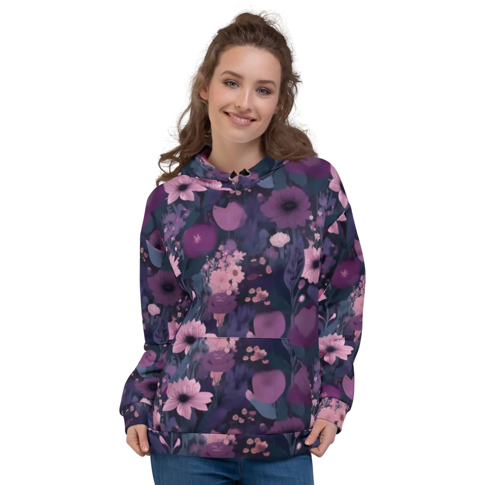 Afterdark Florals on Hoodie — Front