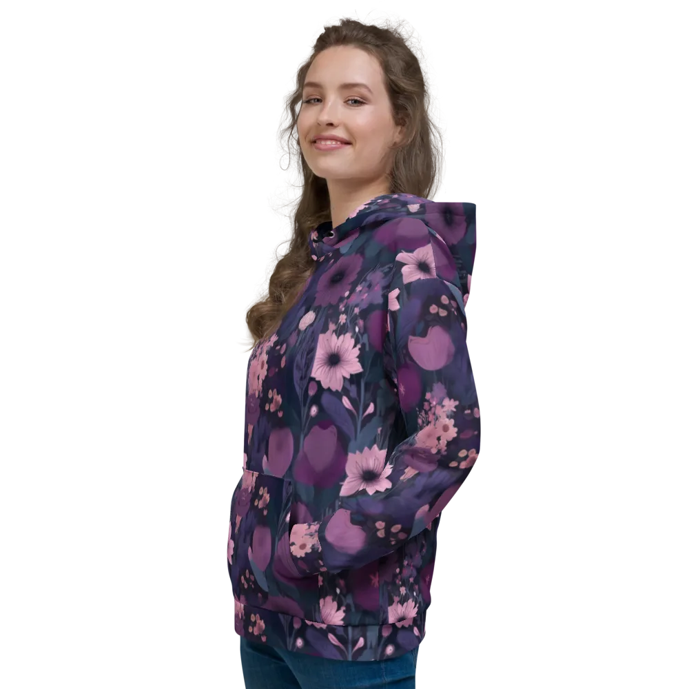 Afterdark Florals on Hoodie — Left