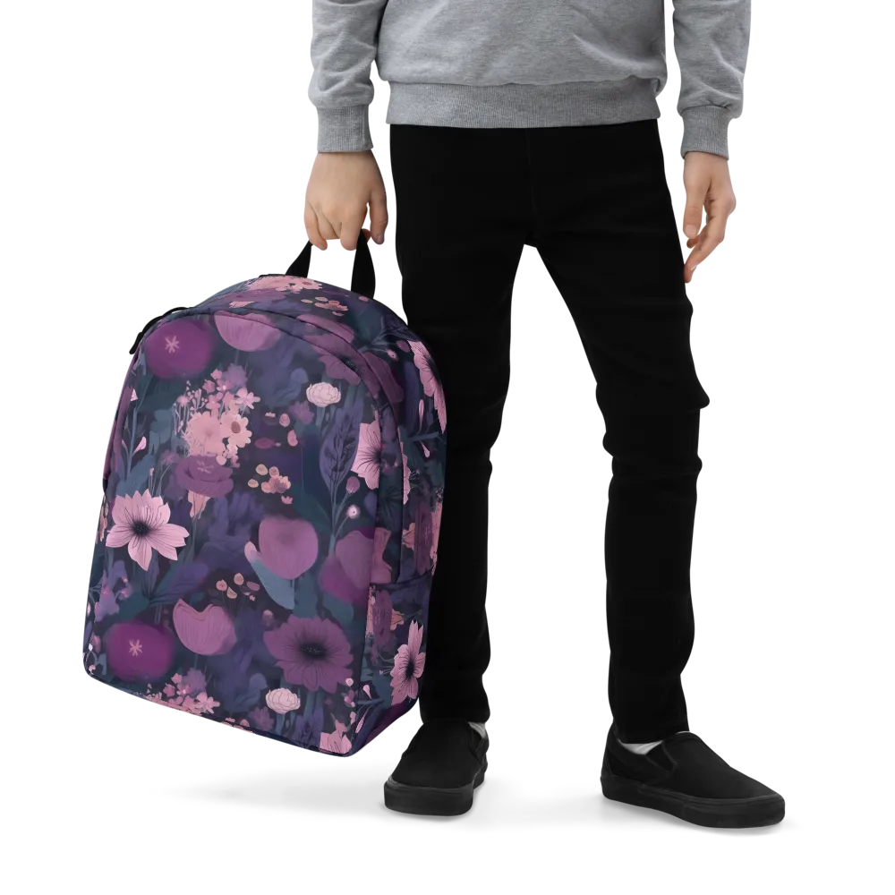Afterdark Florals on Minimalist Backpack — Zoomed-in