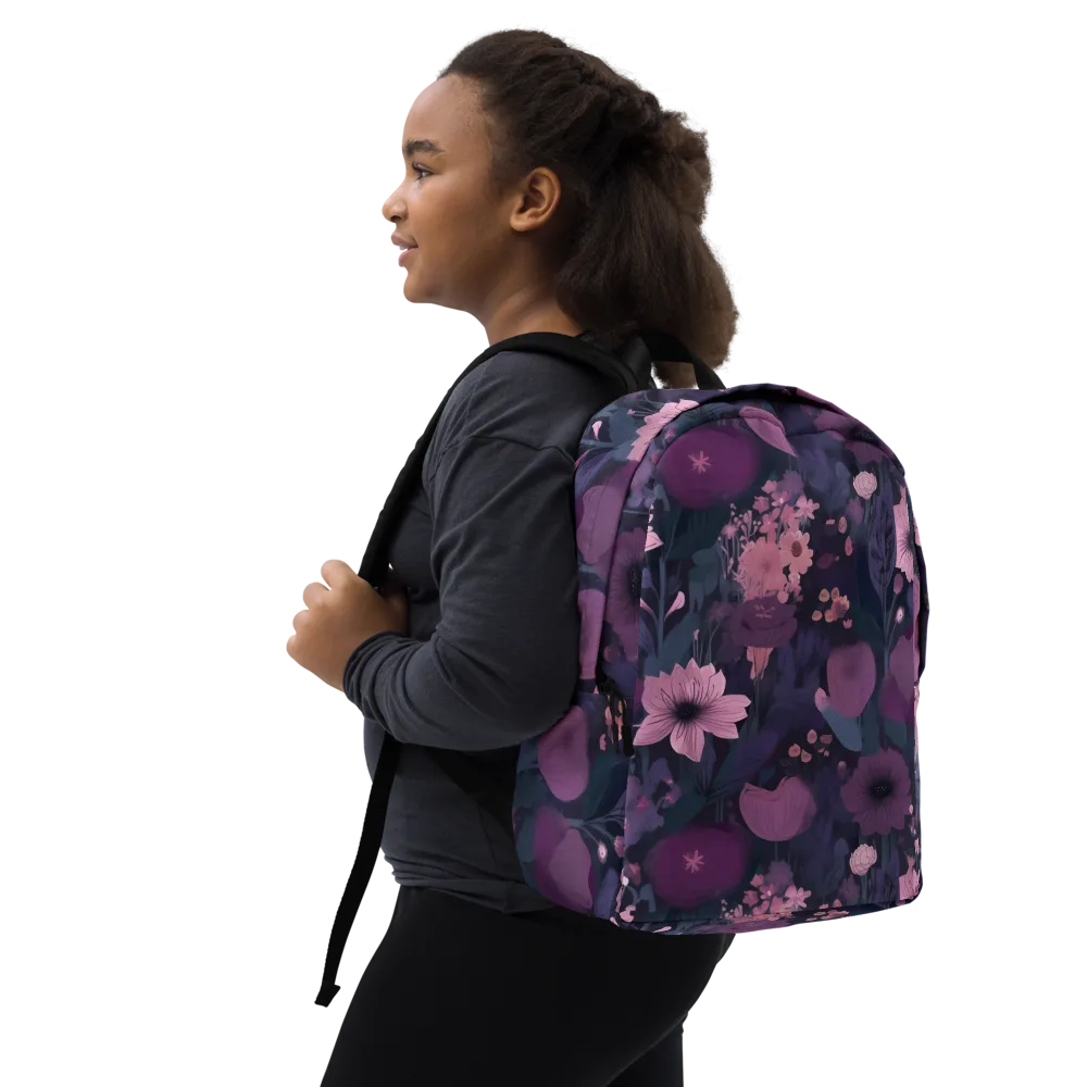 Afterdark Florals on Minimalist Backpack — Right Front