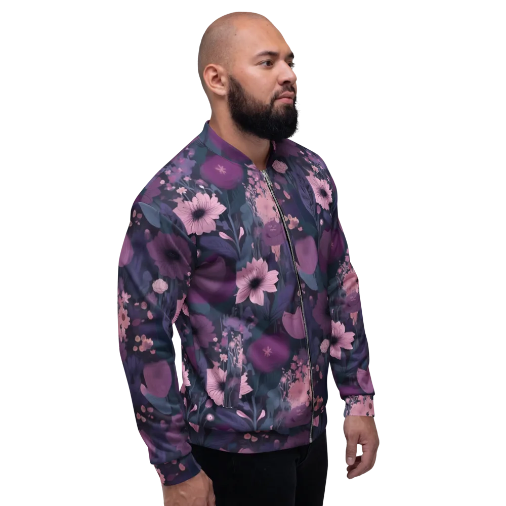 Afterdark Florals on Bomber Jacket — Right