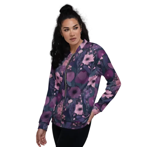 Afterdark Florals on a Bomber Jacket