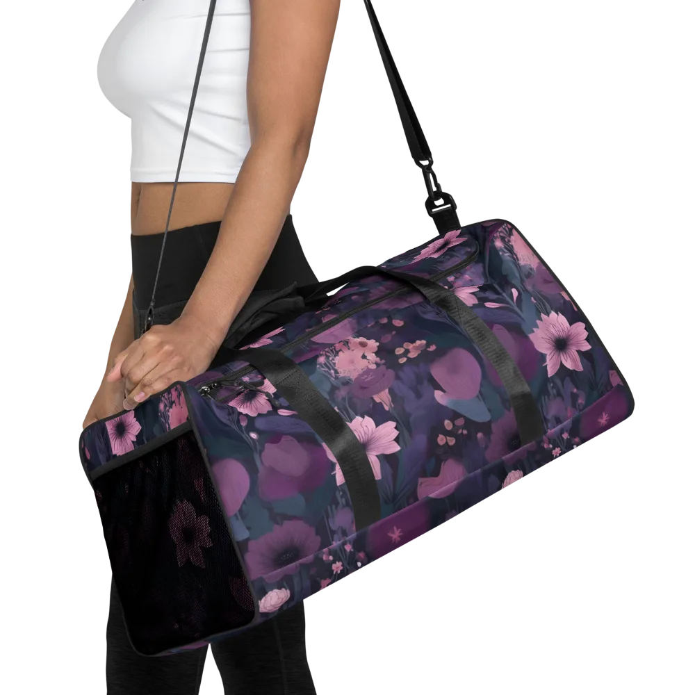 Afterdark Florals on Duffle Bag — Front