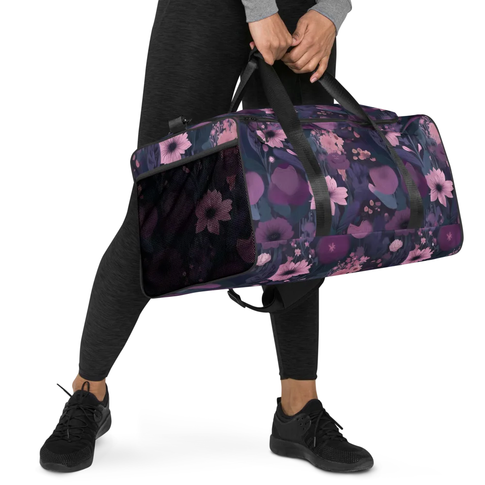 Afterdark Florals on Duffle Bag — Right Front