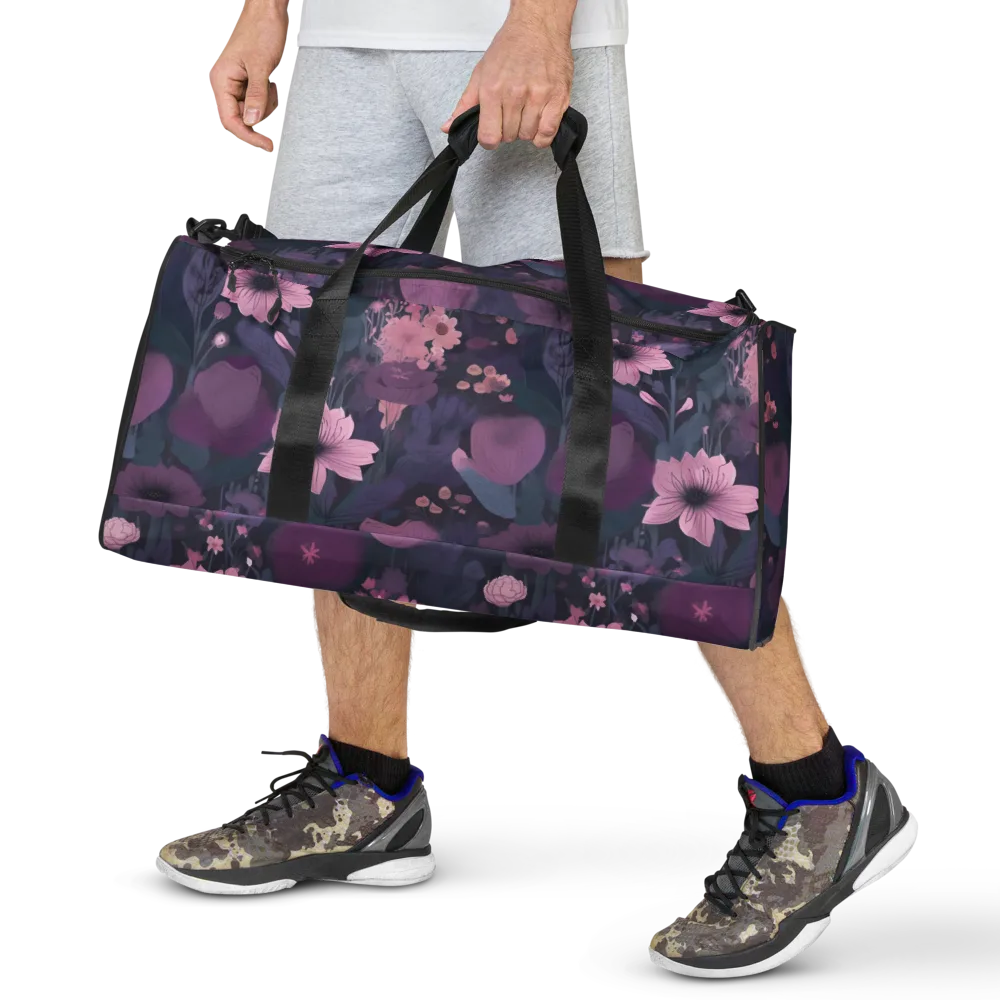 Afterdark Florals on Duffle Bag — Front