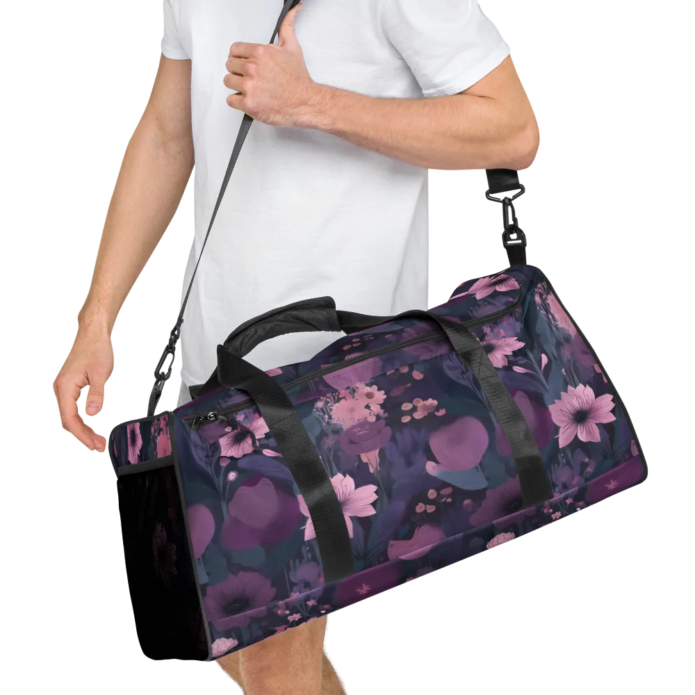 Afterdark Florals on Duffle Bag — Right Front