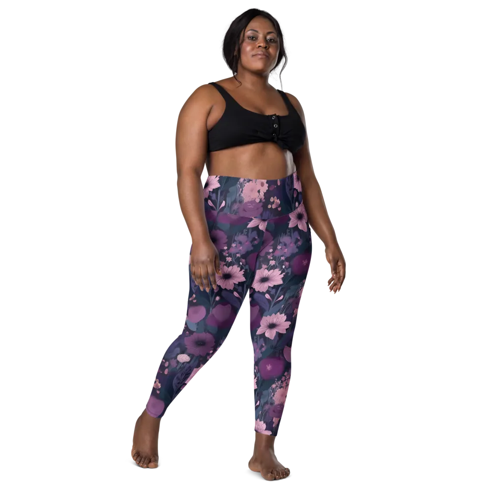 Afterdark Florals on Leggings with Pockets — Front
