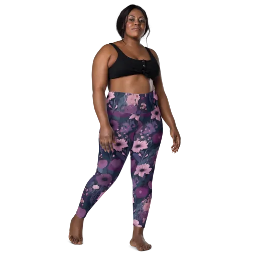 Afterdark Florals on a Leggings with Pockets