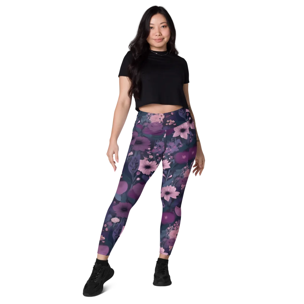 Afterdark Florals on Leggings with Pockets — Front