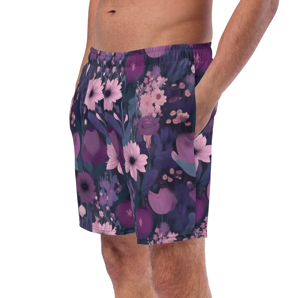 Afterdark Florals on Swim Trunks — Left Front