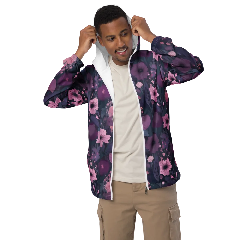 Afterdark Florals on Men's Windbreaker — Front