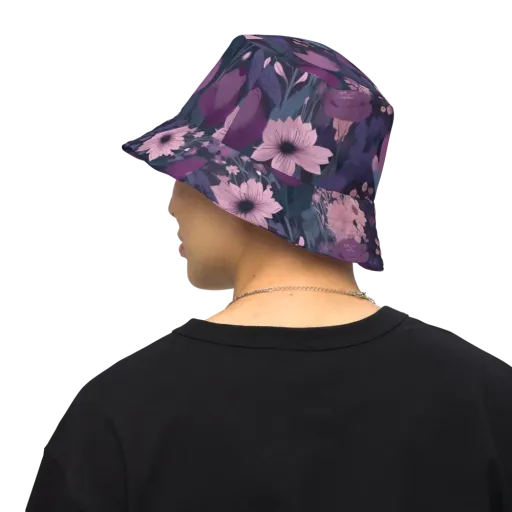 Afterdark Florals on a Reversible Bucket Hat
