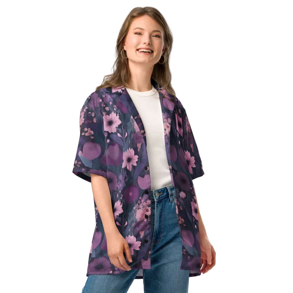 Afterdark Florals on Button Shirt — Front