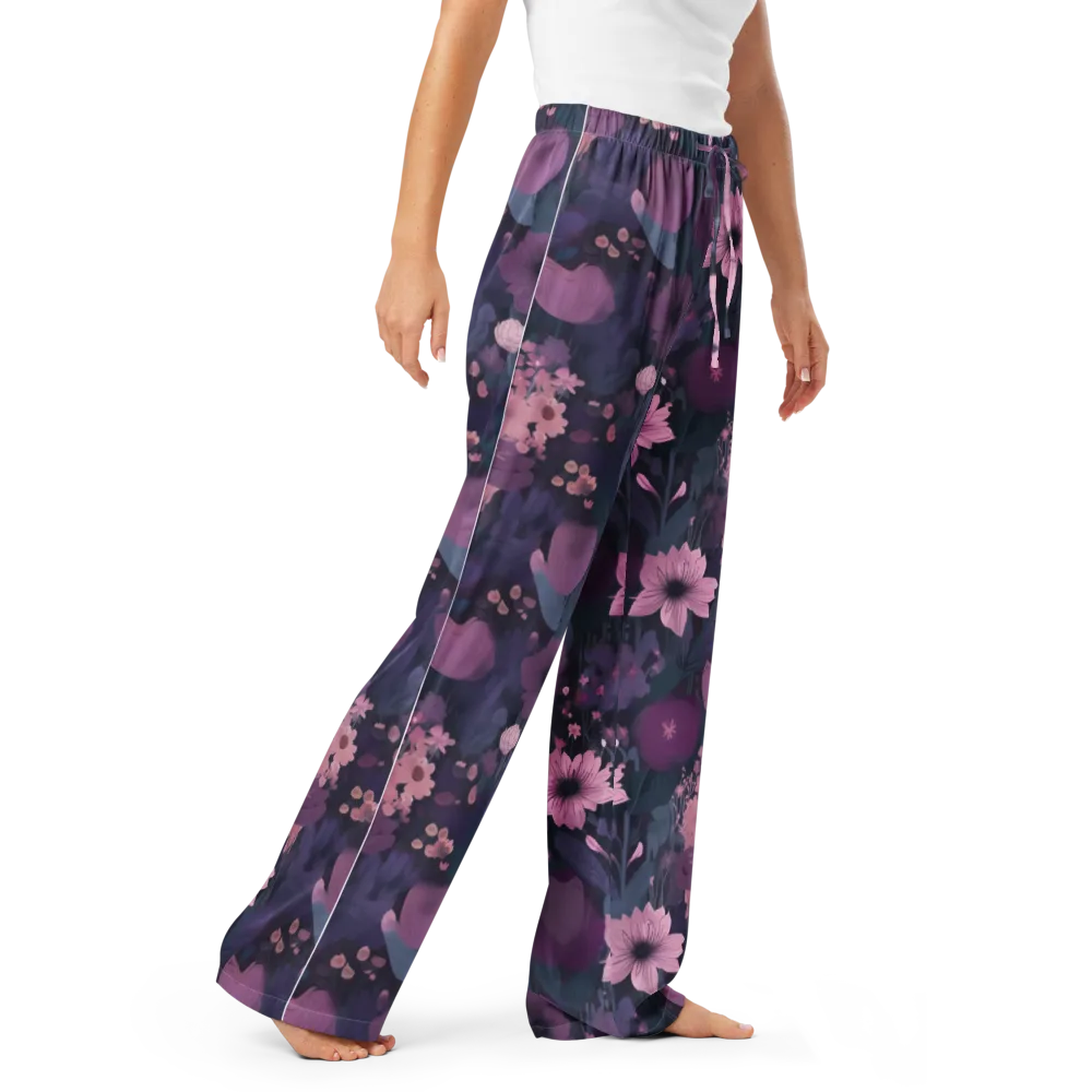 Afterdark Florals on Women's Pajama Pants — Right Front