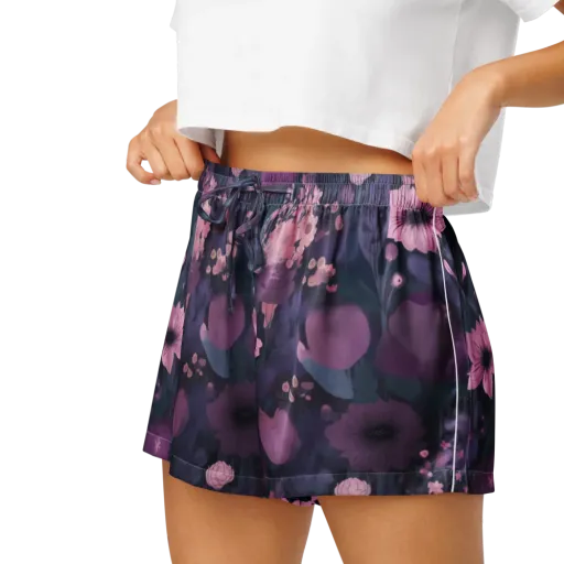 Afterdark Florals on a Women's Pajama Shorts